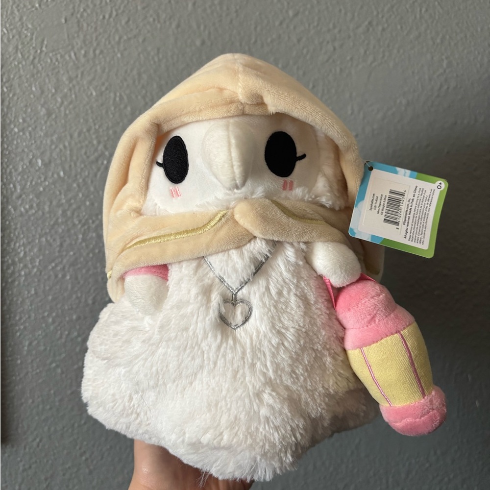Adorable Cream and Pink Plush Toy